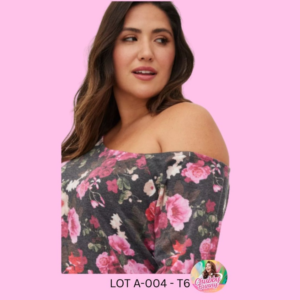 Torrid Off-Shoulder Light-Weight French Terry Sweatshirt